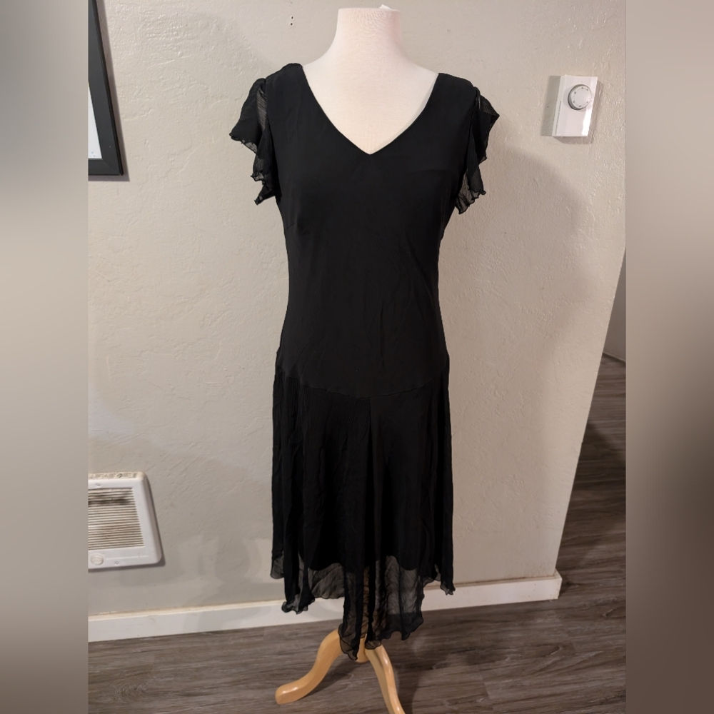 Vintage Black Fairy Goth Black Dress Women's Sz 14‎